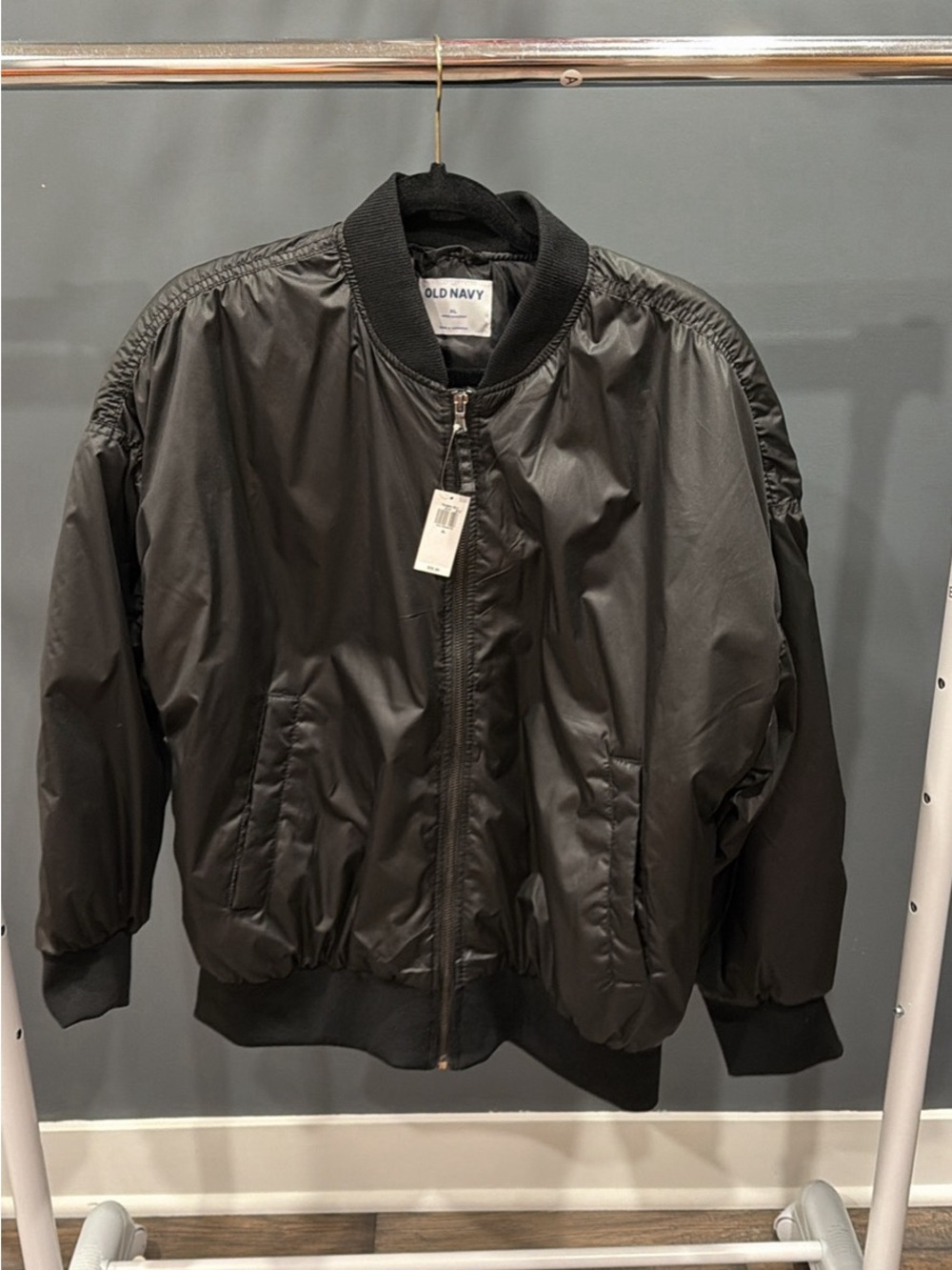 Old Navy Black Puffer Bomber Jacket